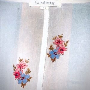 Floral Sheer Buttoned Blouse